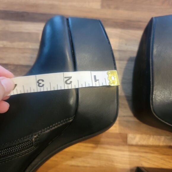 Scoop Slingback Kitten Heel Black Platform Boots - Picture 10 of 15